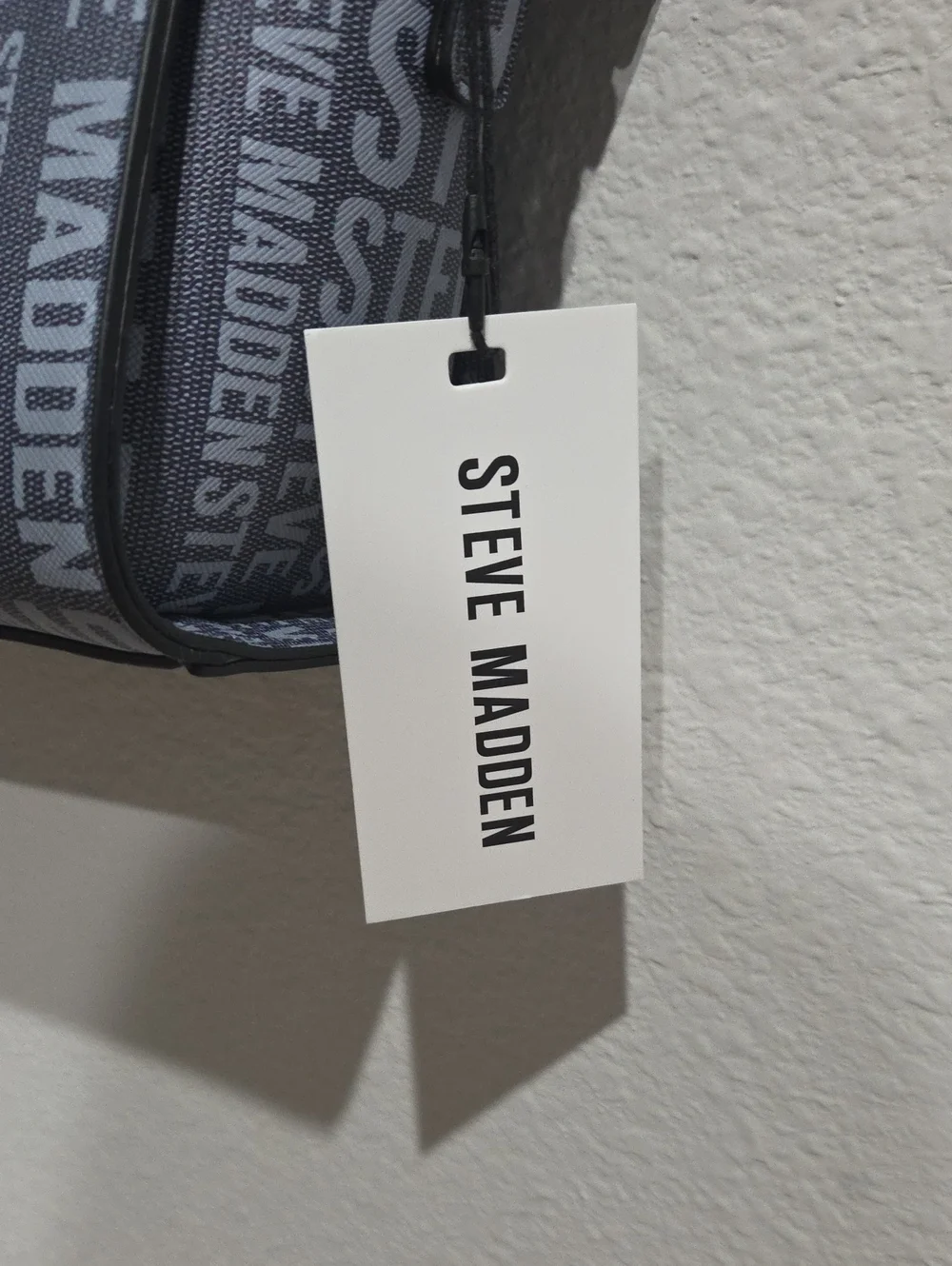 Steve Madden Blue Gray Logo Crossbody Bag NWT
